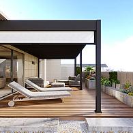 Aluminium overkapping Windscherm 400 cm wit