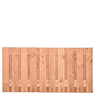 Tuinscherm Douglas, geschaafd, 21-planks (19 + 2) Zwarte Woud 90 x 180 cm