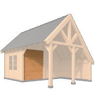 Wandmodule Type B zweeds rabat Red Class Wood 250 x 224 cm