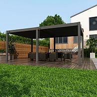 Aluminium overkapping Vancouver vrijstaand 400 x 600 x 255 cm antraciet