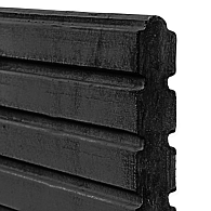 Berton©-motiefplaat smal antraciet gecoat H26 x D3,5 x L184 cm Deens rabat