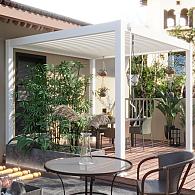 Aluminium overkapping Toronto vrijstaand 300 x 400 x 255 cm wit