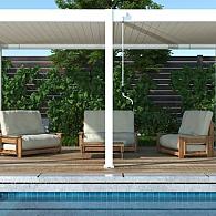 Aluminium overkapping Toronto vrijstaand 360 x 530 x 255 cm wit