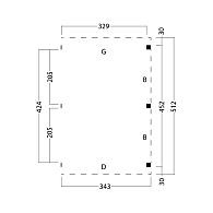 Kapschuur Billund XXL Uitbredingset Red Class Wood 350 x 510 cm
