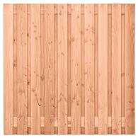 Tuinscherm Zwarte Woud, douglas, RVS-geschroefd, 21-planks (19+2) 180 x 180 cm