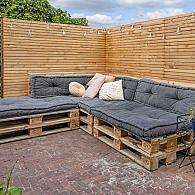 Tuinscherm Douglas, geschaafd (Rhombusprofiel) Klagenfurt 180 x 180 cm