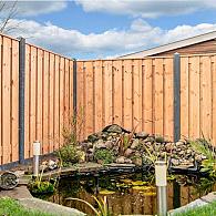 Tuinscherm Casablanca, Red Class Wood geïmpregneerd ME vuren, RVS-geschroefd, 21-planks (19+2) 180 x 180 cm