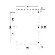 Kapschuur Billund XL Uitbreidingset Red Class Wood 300 x 460 cm