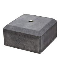 Berton© betonpoer 18,0 x 18,0 x 10,0 cm, antraciet, M20-bus, half model