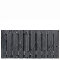 Tuinscherm Marlies, zwart geïmpregneerd douglas, RVS-geschroefd, 21-planks (19+2) 180 x 90 cm