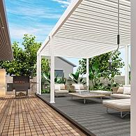 Aluminium overkapping Toronto vrijstaand 360 x 720 x 255 cm wit