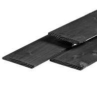 Douglas dubbel lip profiel fijnbezaagd zwart geïmpregneerd werkende breedte 177 mm 18x190 mm 300 cm