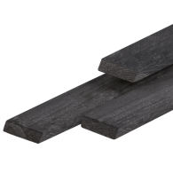 Douglas rhombus geschaafd zwart gespoten 20x67 mm 360 cm