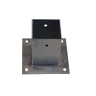 Paalhouder met plaat 91x91 mm hoogte 150 mm verzinkt
