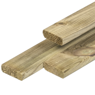 Geïmpregneerd Grenen plank Geschaafd met ronde hoeken 16x45 mm 180 cm