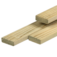 Geïmpregneerd Vuren Regel Geschaafd met ronde hoeken 19x45 mm 390 cm