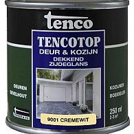 TENCO Top Deur  & Kozijn Dekkend Zijdeglans Creme wit (ral 9001) 0.25 Liter