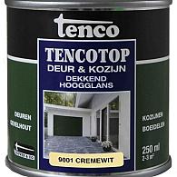 TENCO Top Deur  & Kozijn Dekkend Hoogglans Creme wit (RAL 9001) 0.25 Liter