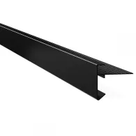 Aluminium daktrim 45/45 250 cm zwart