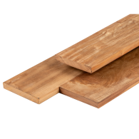 Garapa hardhout vlonderplank 2,1 x 14,5 x 245 cm kunstmatig gedroogd, geschaafd, FAS