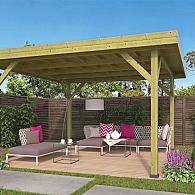 Prieel Modern Groot vuren groen geïmpregneerd