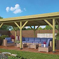 Prieel Modern Excellent Rechthoek vuren groen geïmpregneerd