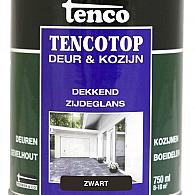 TENCO Top Deur  & Kozijn Dekkend Zijdeglans Zwart 0.75 Liter