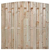 Tuinscherm Den Haag toog, groen geïmpregneerd grenen, geschroefd, 18-planks (15+3) 180 x 180 cm