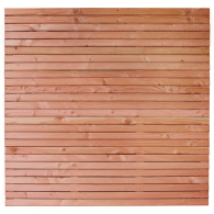 Rhombusscherm Nador, Red Class Wood geïmpregneerd vuren, RVS-geschroefd, enkelzijdig bekleed, 30-planks (26+4) 180 x 180 cm