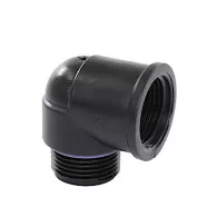 Self-Seal pp knie 90°, bidr x budr, 6 bar, 1" x 1"