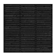 Rhombusscherm Mannheim, zwart gespoten vuren, RVS-geschroefd, enkelzijdig bekleed, 30-planks 180 x 180 cm