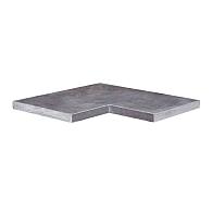 Vijver/Afdekband Spotted Bluestone binnenhoek 50/50x30x3 cm, oppervlak en zijkanten geschuurd