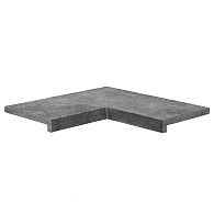 Zwembadrand Spotted Bluestone binnenhoek 60/30x60/30x5/2,5 cm, gevlamd, voorzijde gezoet