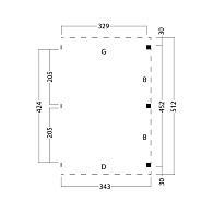 Kapschuur Billund XXL Uitbredingset Red Class Wood 350 x 510 cm