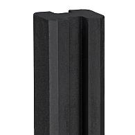 Berton©-sleufpaal Zaan antraciet gecoat, vlakke kop 10 x 10 x 275 cm tussenmodel met brede ondersleuf