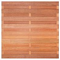 Tuinscherm hardhout kunstmatig gedroogd, 15-planks Bronkhorst 180 x 180 cm