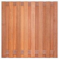 Tuinscherm hardhout kunstmatig gedroogd, 17-planks (15 + 2) Kampen 180 x 180 cm