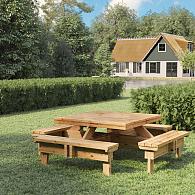 Picknicktafel Vierkant vuren gedroogd, groen geïmpregneerd