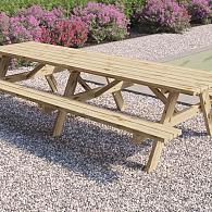 Picknicktafel Superieur 300 cm vuren gedroogd, groen geïmpregneerd