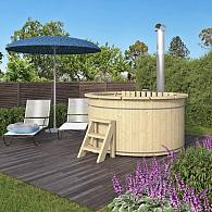 Hottub met interne RVS kachel ø200 cm onbehandeld vuren