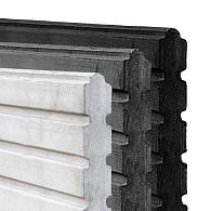 Berton©-motiefplaat smal wit/grijs H26 x D4,8 x L184 cm Deens rabat
