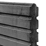 Berton©-motiefplaat smal antraciet H26 x D4,8 x L184 cm Deens rabat