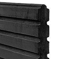 Berton©-motiefplaat smal, antraciet gecoat H26 x D4,8 x L184 cm Deens rabat