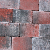 TAMBOUR 20x30x6 cm rood/zwart