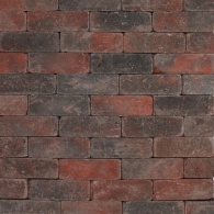 TAMBOUR 21x7x7 cm rood/zwart