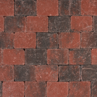 TAMBOUR 15x20x6 cm rood/zwart