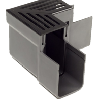ACO Slim-Line Zwart Hoekelement 90 graden