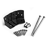 Bevestigingsets voor beton schutting scherm 100 mm zwart