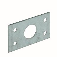 GB Plaat voor staartgrendel 40x66x2.0 mm Verzinkt