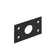 GB Plaat voor staartgrendel 40x66x2.0 mm Zwart Gecoat